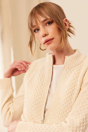 Beyaz Yün Stella Kadın Hırka