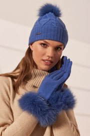 Mavi Rachel Yün Kaşmir Eldiven