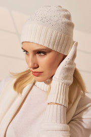 Ekru Lucia Yün Kaşmir Bere