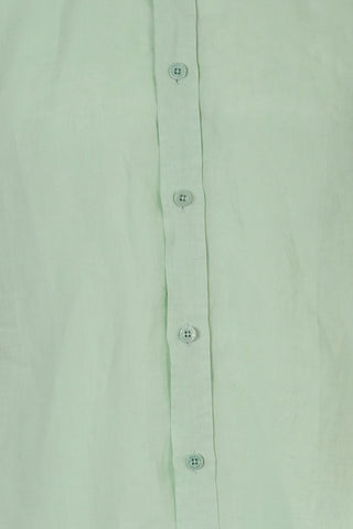 Açık Yeşil Leon Keten Erkek Uzun Kollu Gömlek