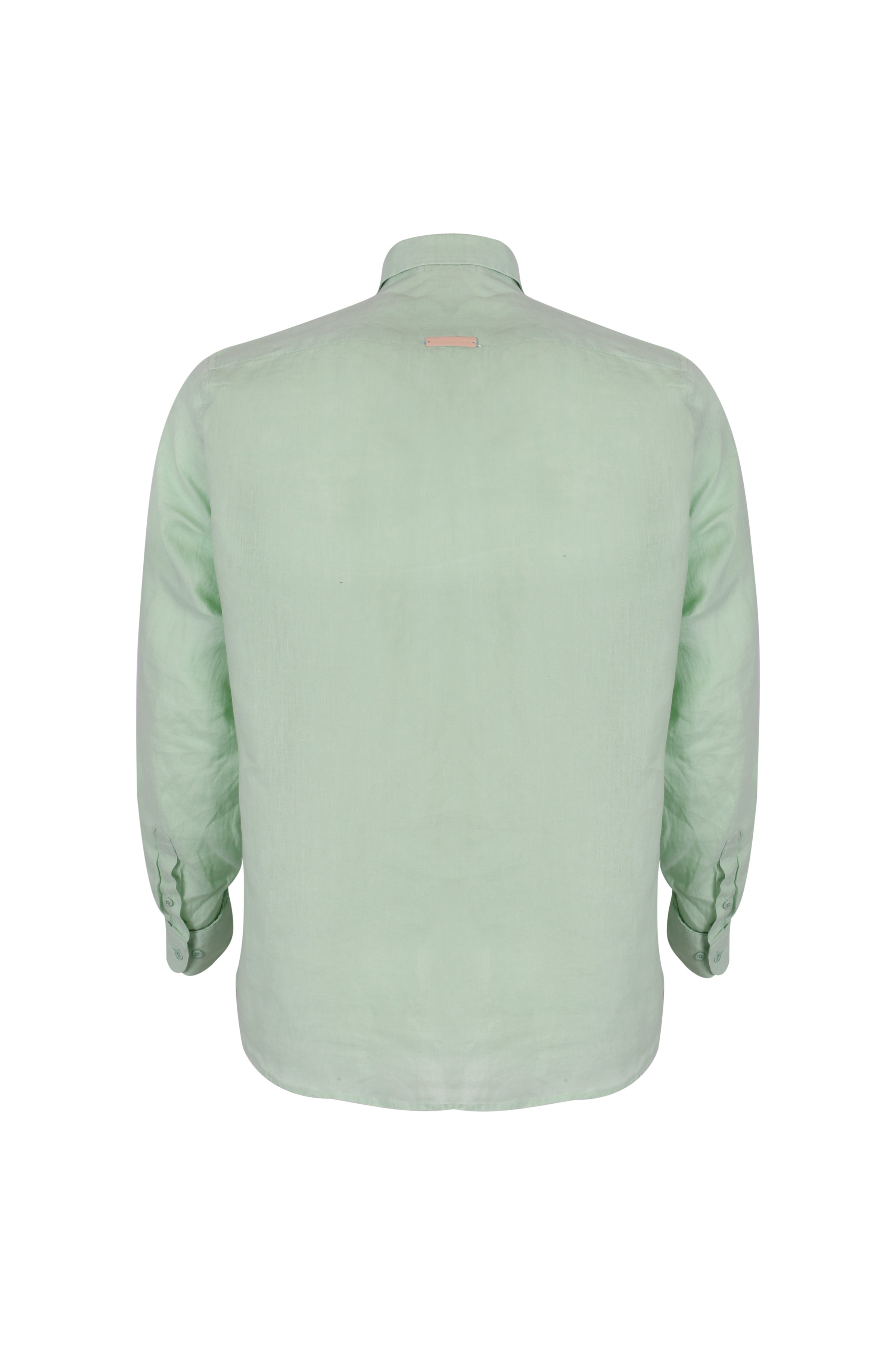 Açık Yeşil Leon Keten Erkek Gömlek