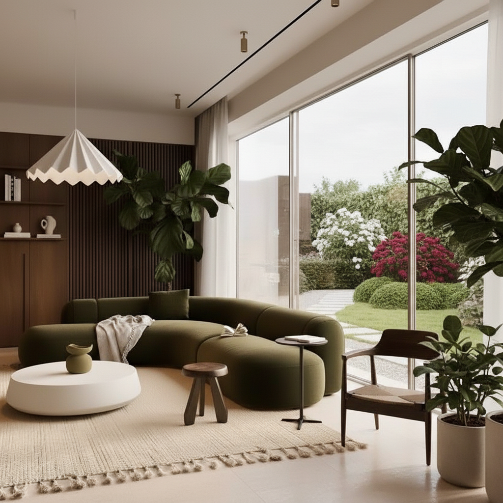 Avokado Yeşili Waveform Mat Vazo