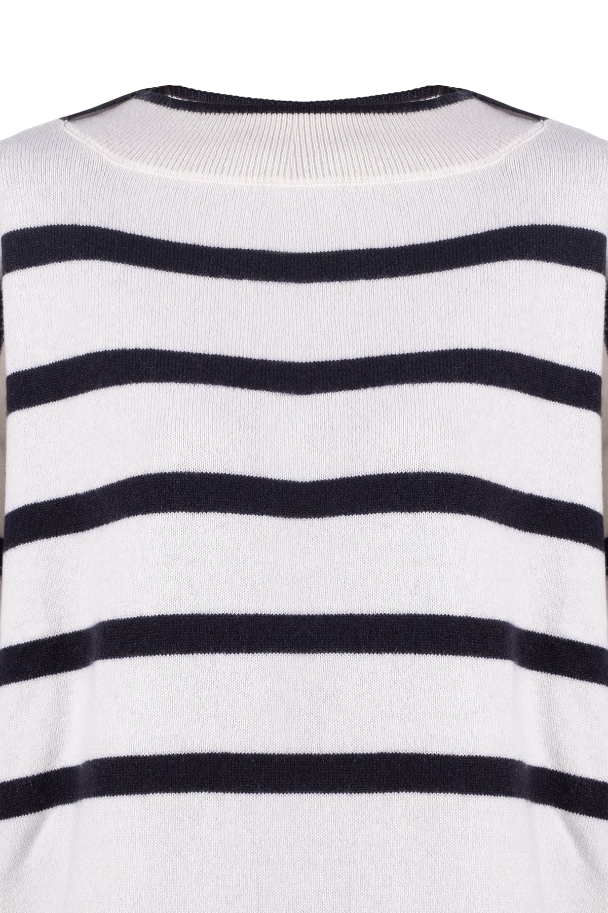 Ekru Isabella Saf Kaşmir Kayık Yaka Kazak