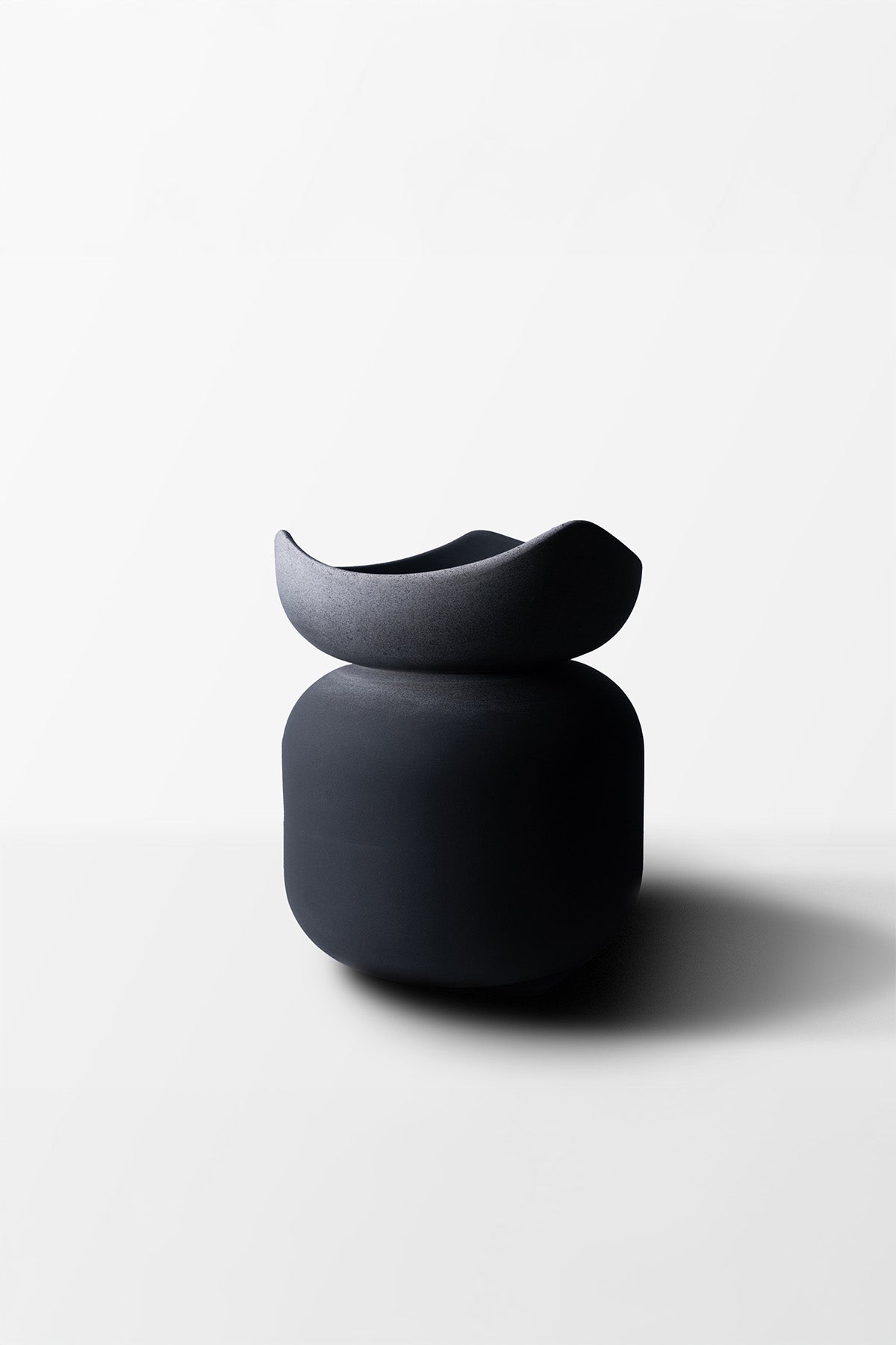 Siyah Waveform Gradyan Mat Vazo