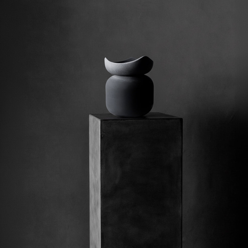 Siyah Waveform Gradyan Mat Vazo