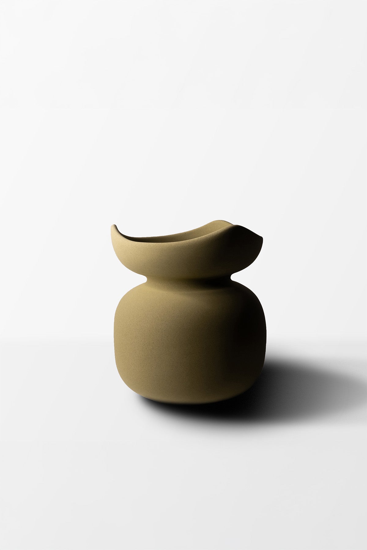 Avokado Yeşili Waveform Mat Vazo