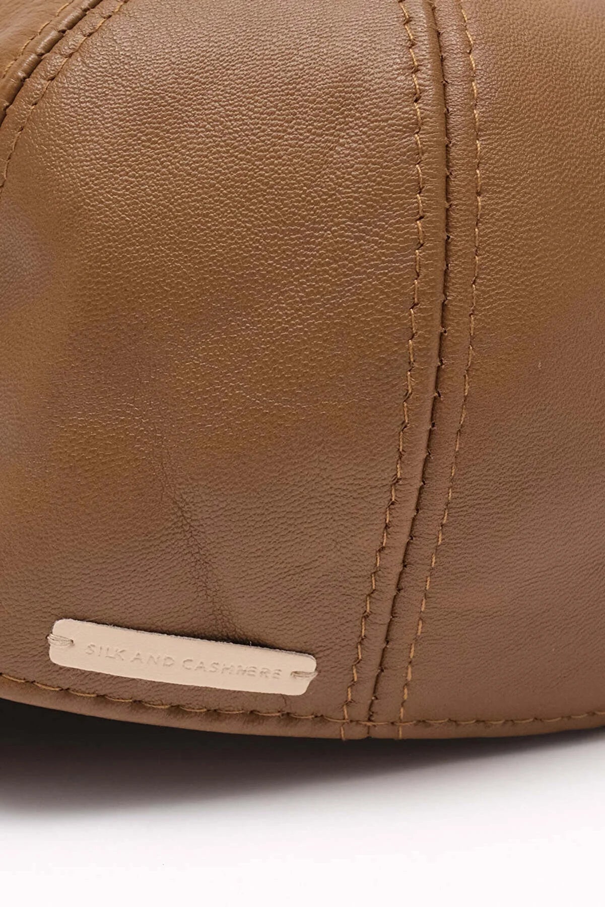 Açık Kahve Infinity Deri Unisex Şapka