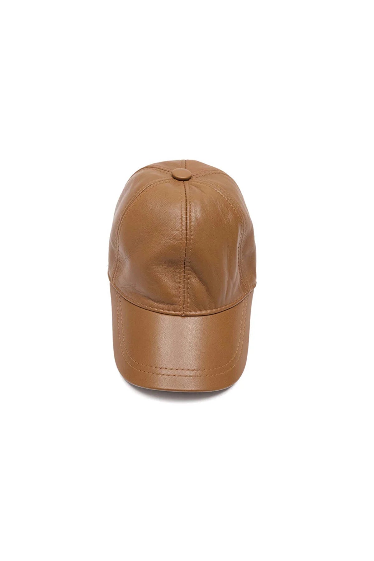 Açık Kahve Infinity Deri Unisex Şapka