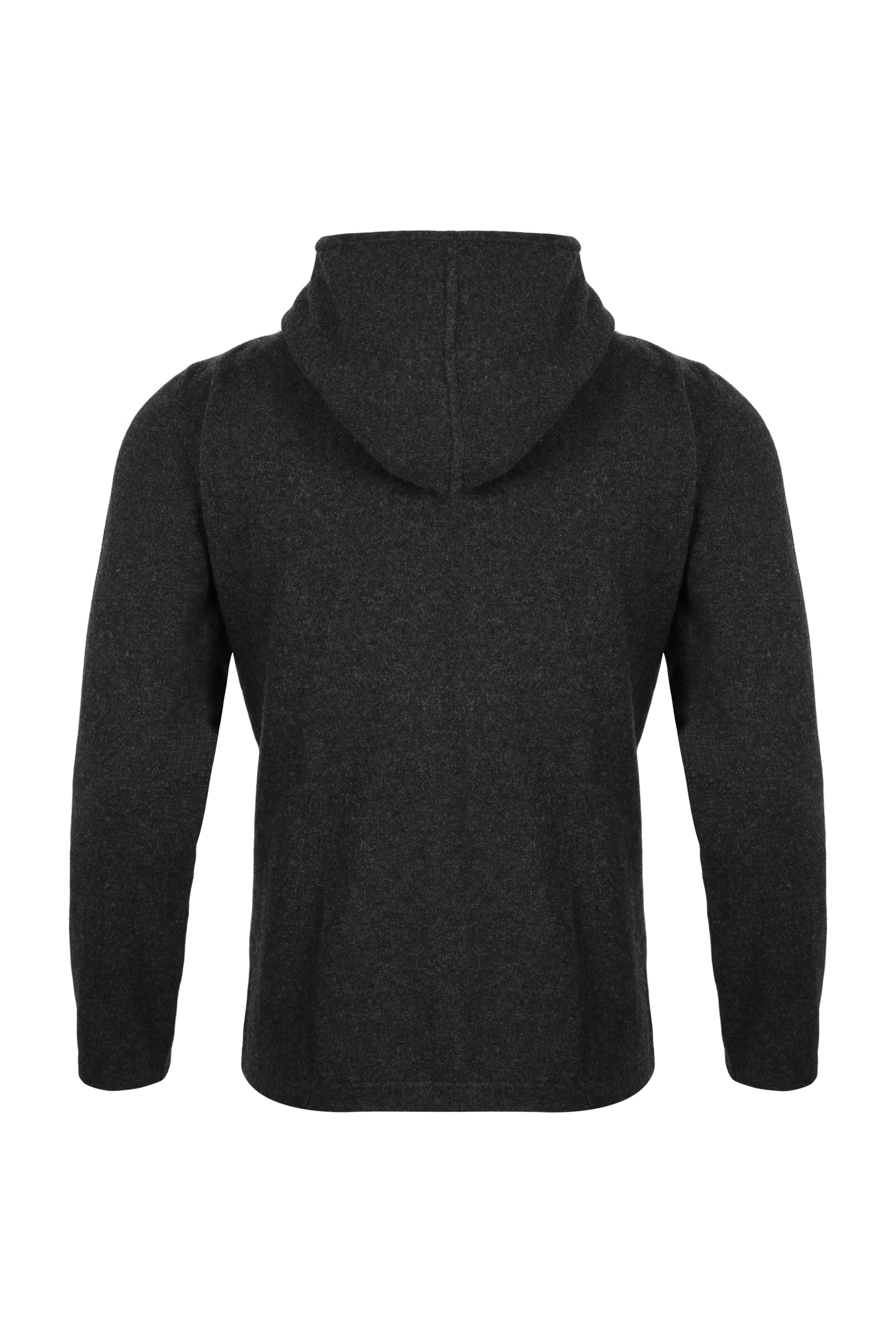 Antrasit Saf Kaşmir Scott Erkek Kapüşonlu Hırka