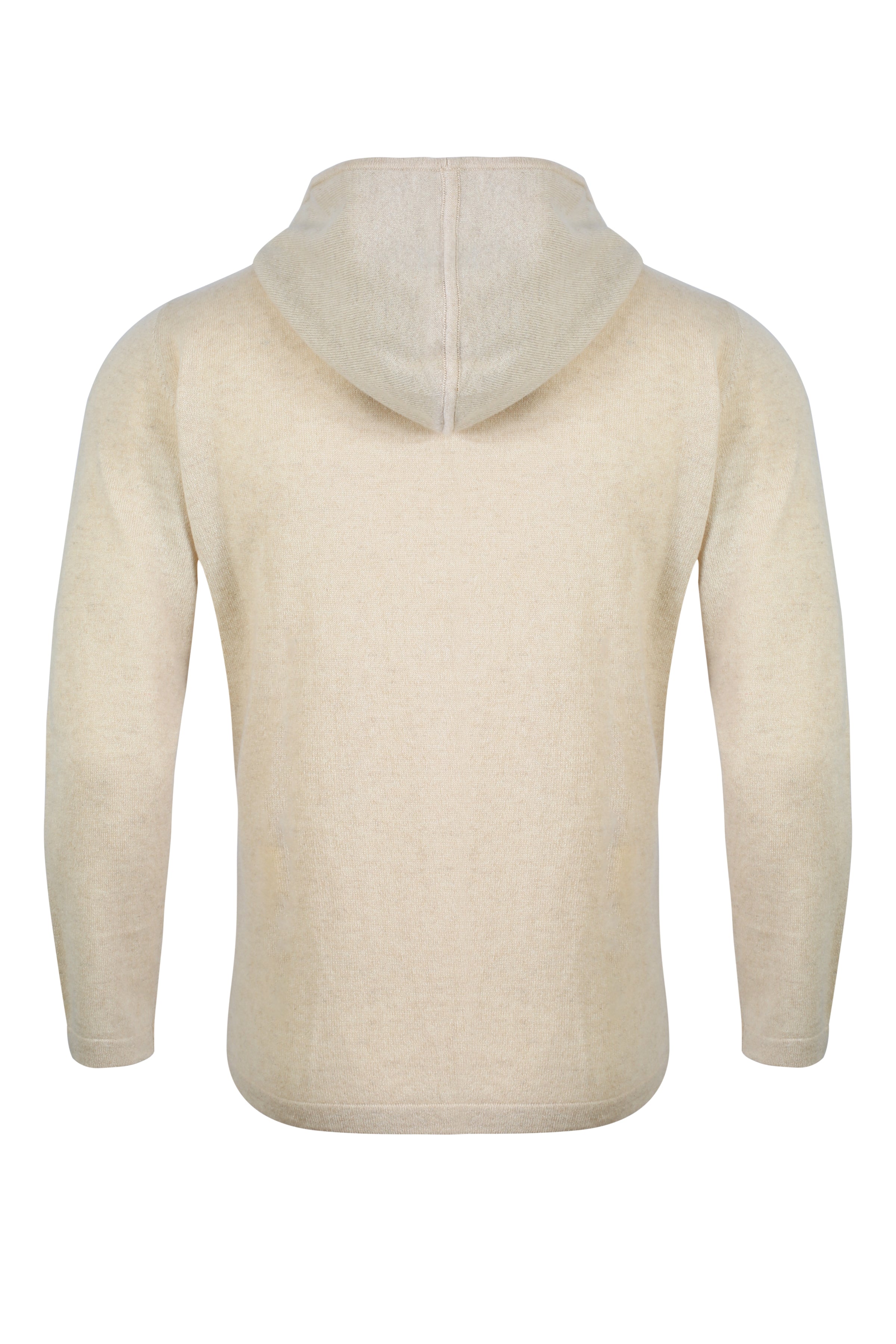 Kum Beji Saf Kaşmir Scott Erkek Kapüşonlu Hırka