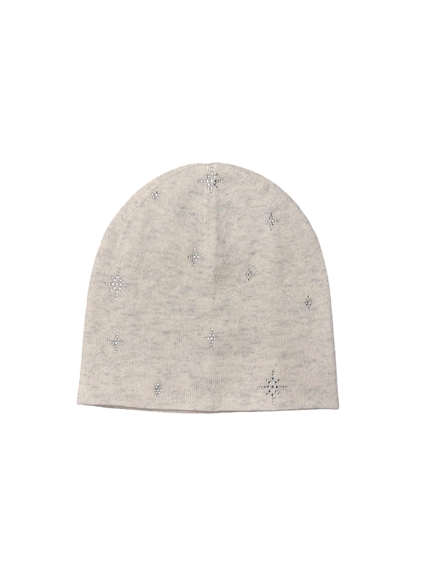 Ekru Melanj Yün Kaşmir Taşlı Yıldız Detaylı Bere