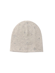 Ekru Melanj Yün Kaşmir Taşlı Yıldız Detaylı Bere