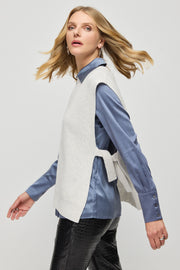 Ekru Melanj Yün Kaşmir Stella Ribanalı Yelek