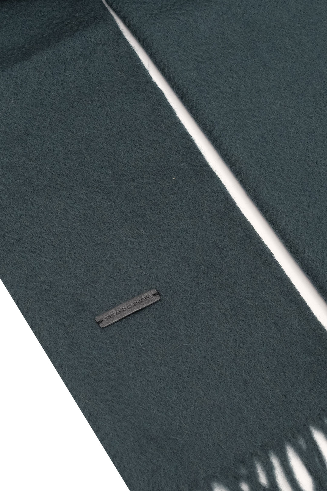 Yeşil Patrick Saf Kaşmir Tek Renk Atkı 180 x 30 cm