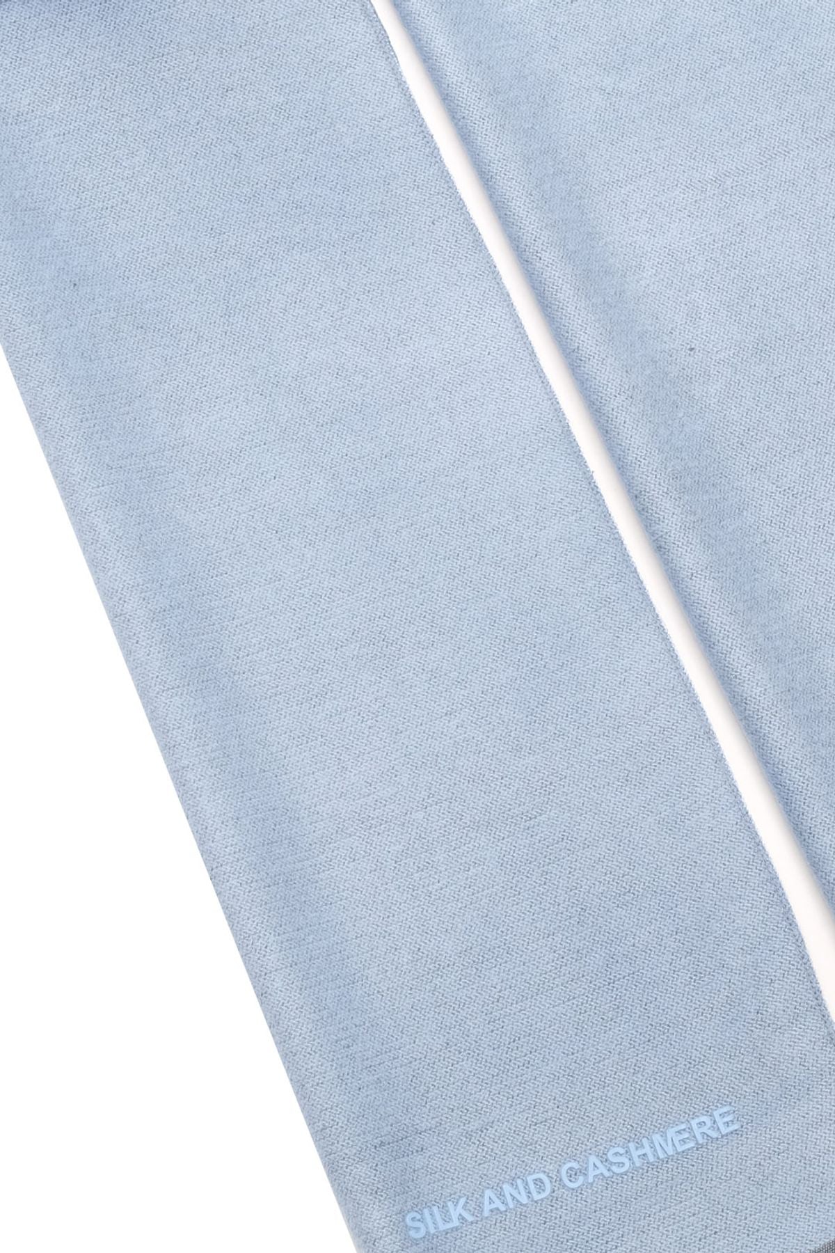 Açık Mavi & More Vish Düz Renk Kaşkol Atkı 30 x 180 cm