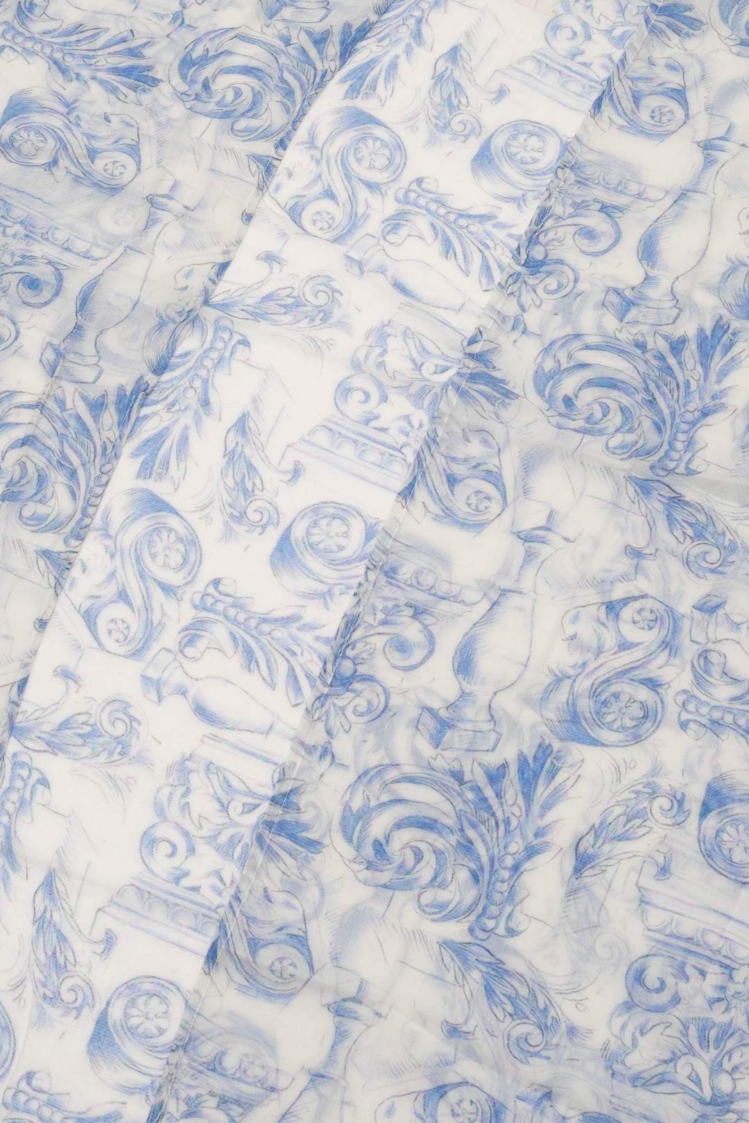 Mavi Jas İpekli Desenli Kısa Kollu Kimono Hırka