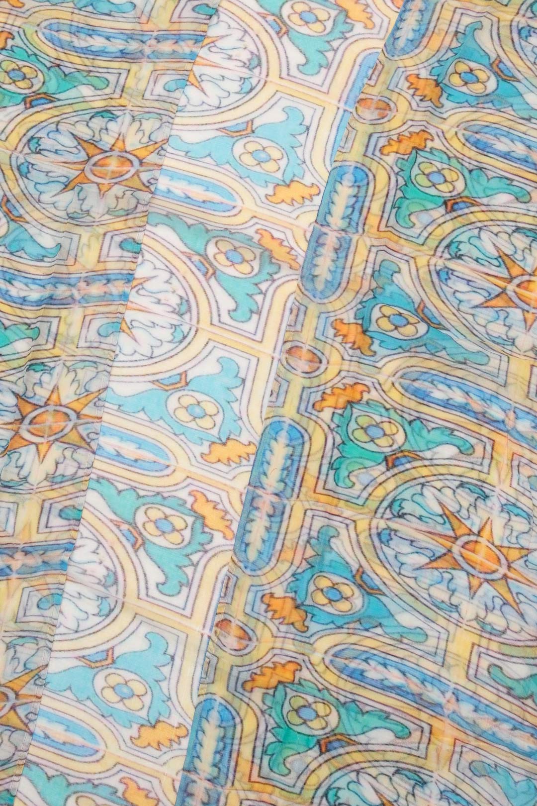 Renkli Jas İpekli Desenli Kısa Kollu Kimono Hırka