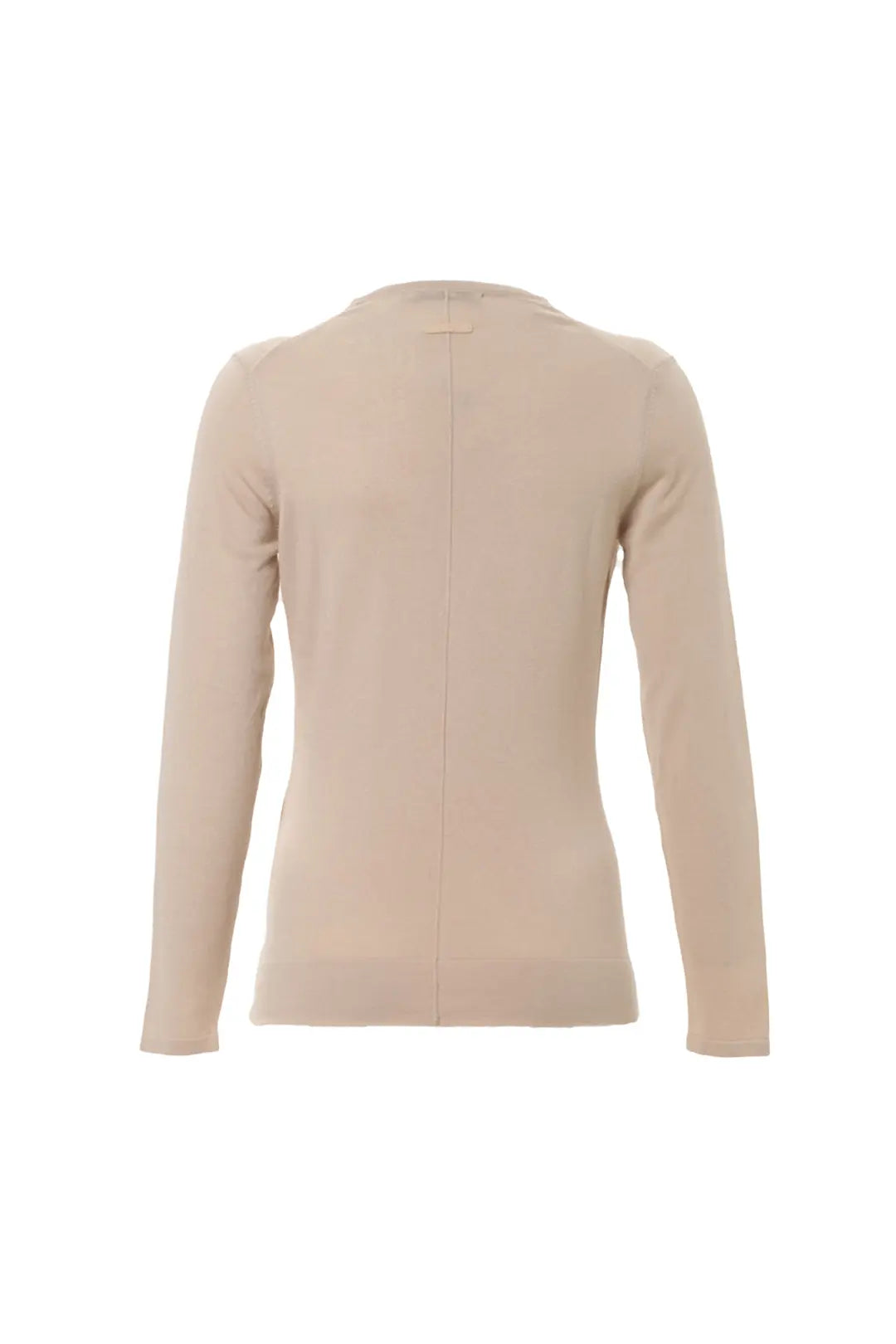 Açık Bej İpek ve Kaşmir Aleyna V Yaka Uzun Kollu Kadın Hırka Silk and Cashmere