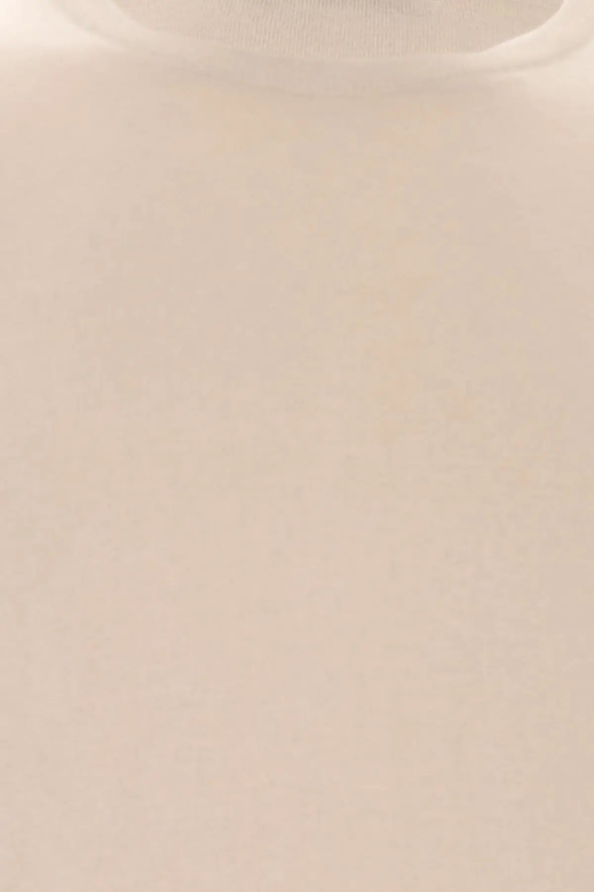 Açık Bej İpek ve Kaşmir Yuvarlak Yaka Uzun Kollu Utku Erkek Triko Silk and Cashmere