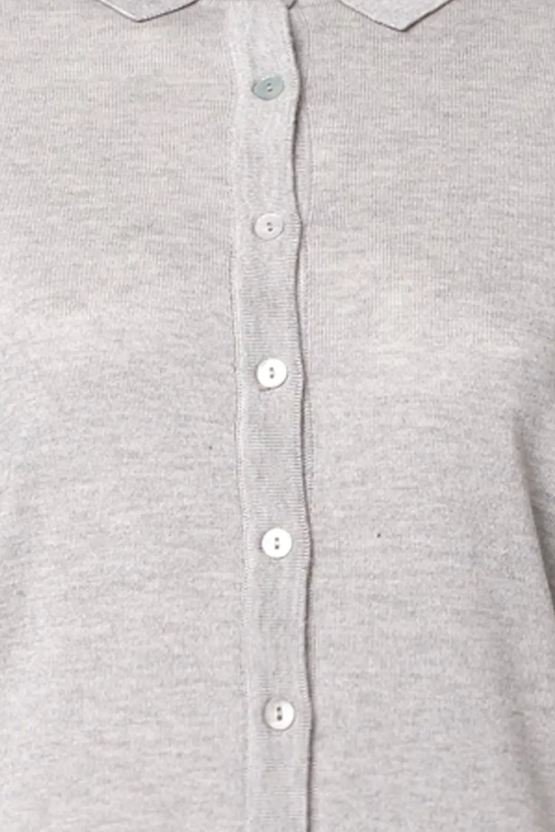 Açık Gri İpek ve Kaşmir Aleyna Uzun Kollu Kadın Gömlek Silk and Cashmere