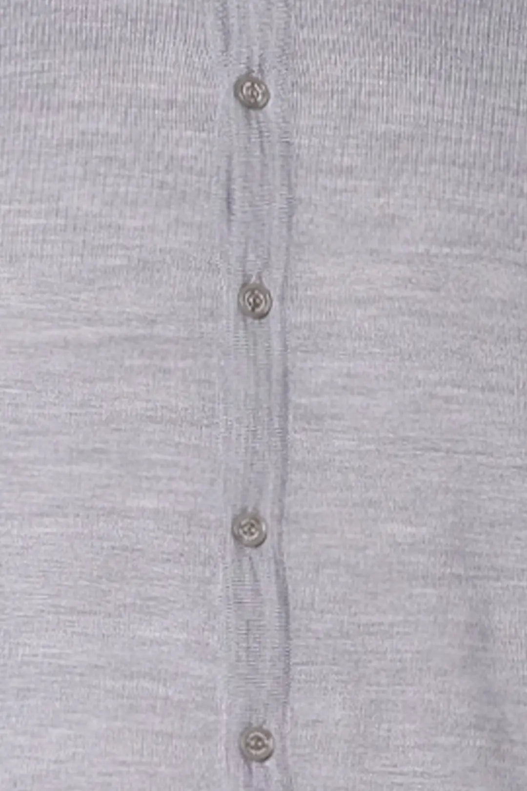 Açık Gri İpekli Quentin Uzun Kollu Polo Triko Erkek Gömlek Silk and Cashmere