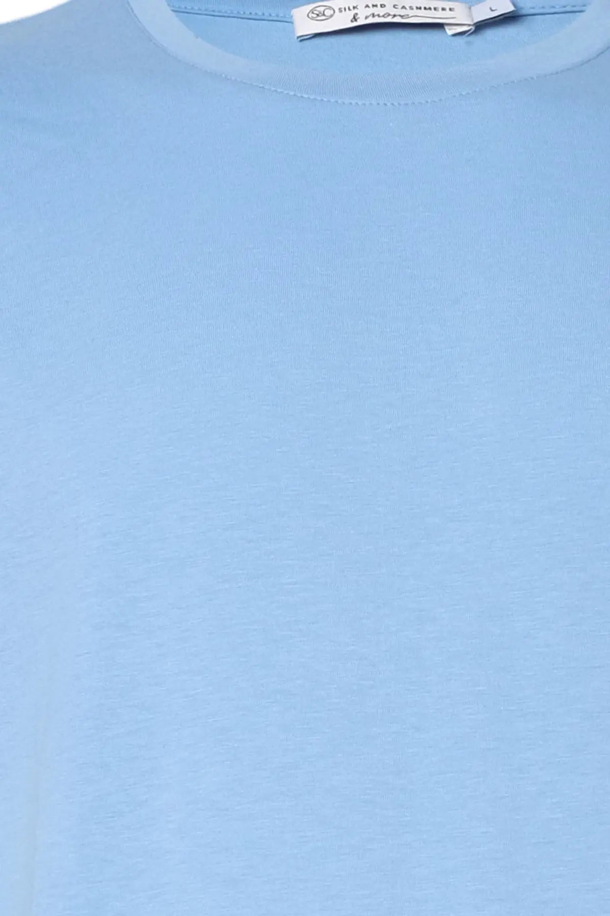 Açık Mavi & More Yuvarlak Yaka Kısa Kollu Erkek Tişört Silk and Cashmere