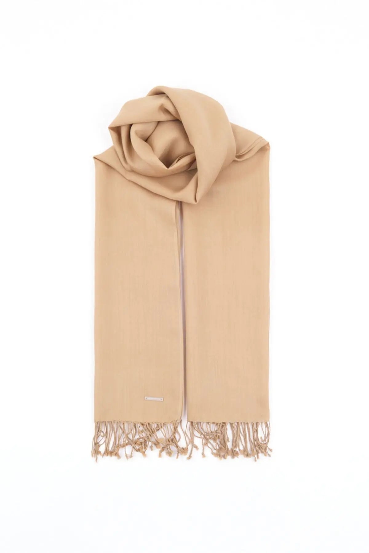 Altın İpekli Salma Şal 70 x 180 cm Silk and Cashmere