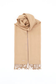 Altın İpekli Salma Şal 70 x 180 cm Silk and Cashmere