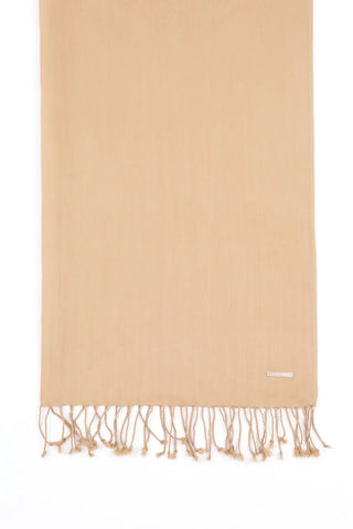 Altın İpekli Salma Şal 70 x 180 cm Silk and Cashmere