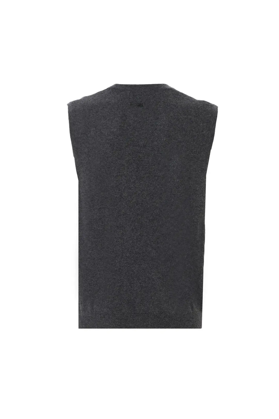 Antrasit Jan Saf Kamir V Yaka Erkek Yelek Silk and Cashmere