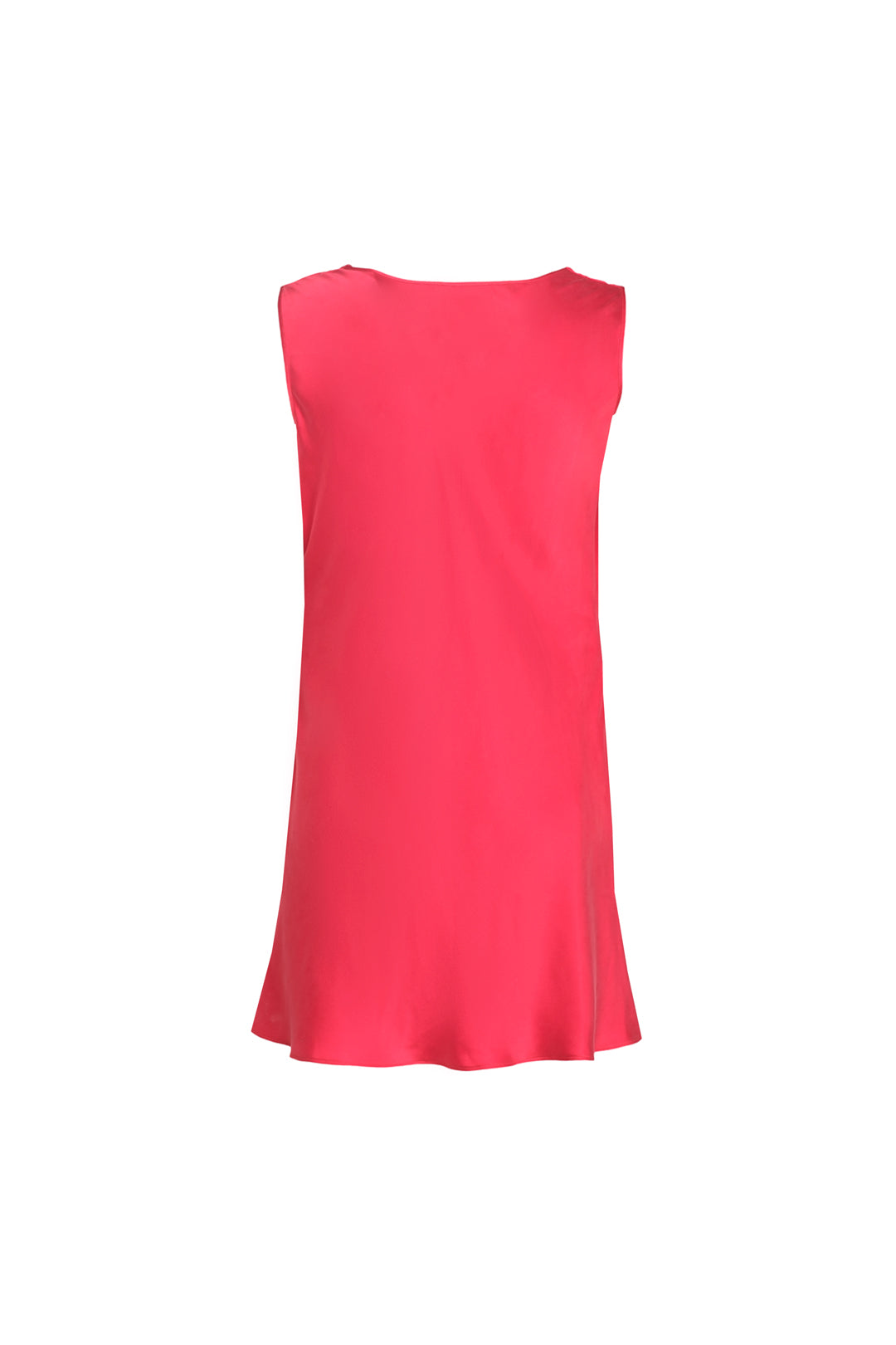 Kırmızı Saf İpek Flow Kısa Abiye Kadın Elbise