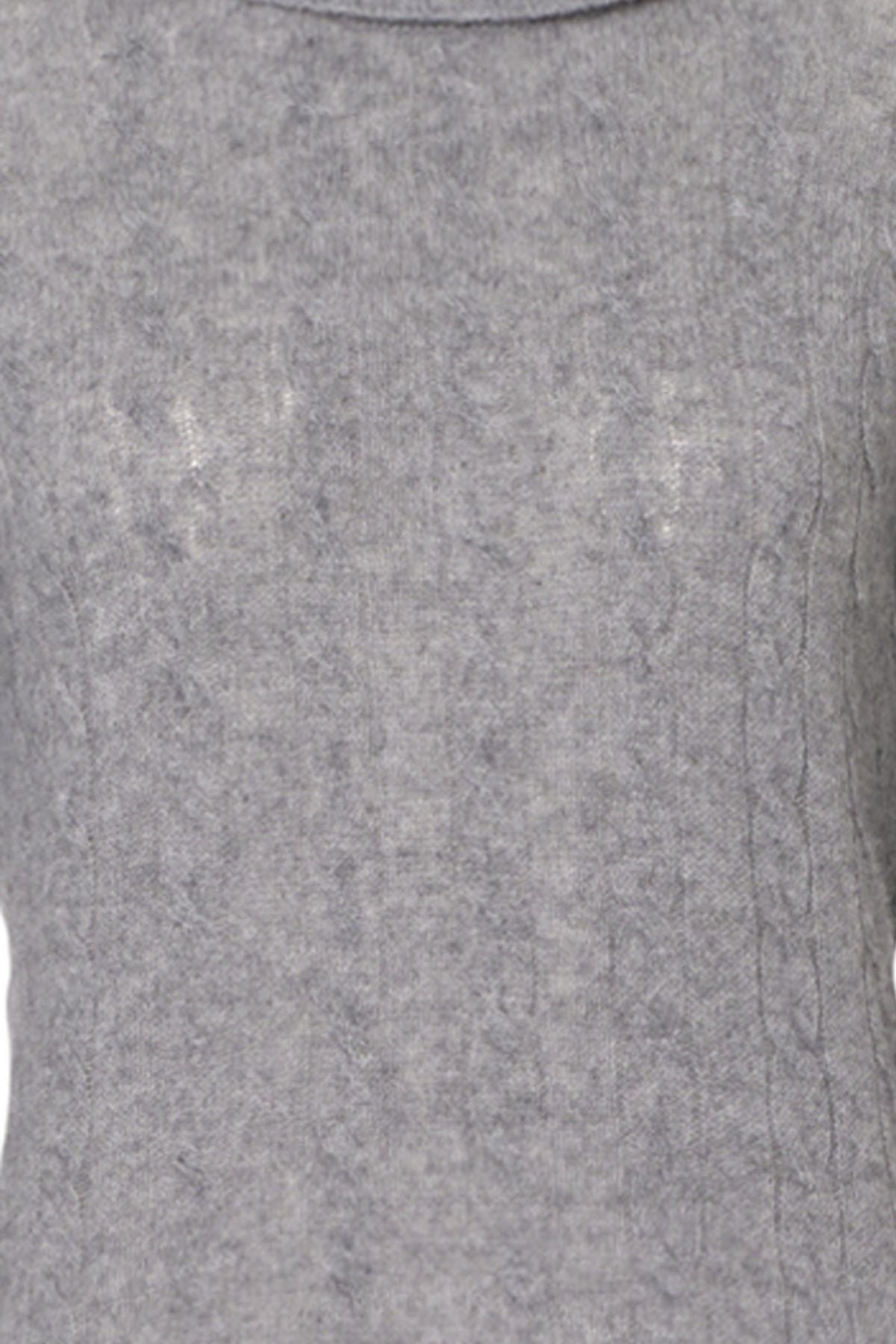 Gri Kaşmir ve Yün Amelia Kadın Kazak