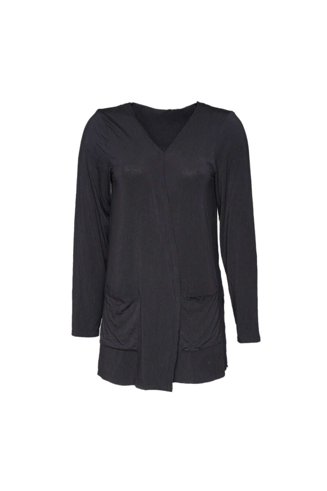 Siyah Modal Tracy Rahat Kesim Kadın Örme Hırka