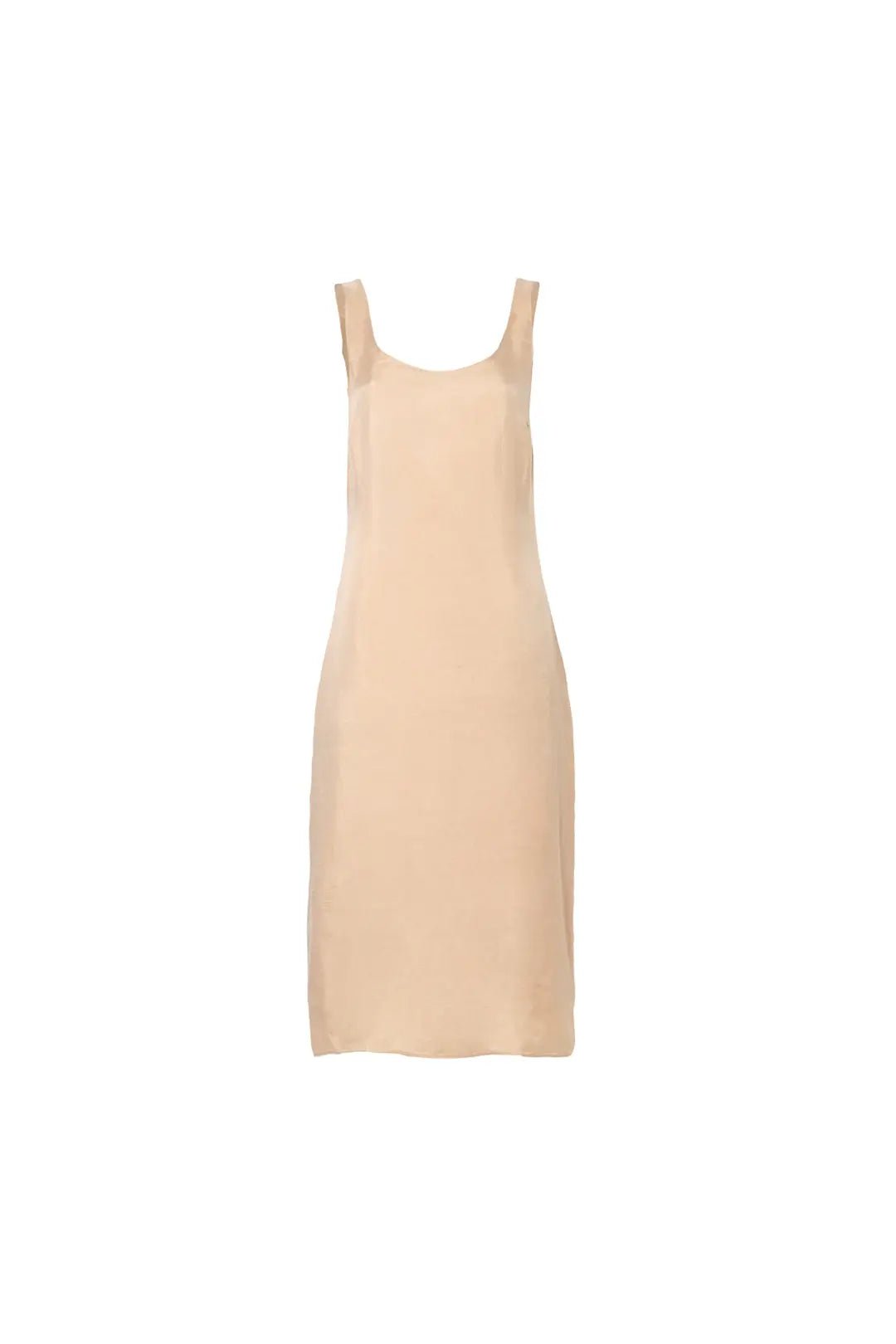 Bej Clara Kolsuz Uzun Elbise Silk and Cashmere