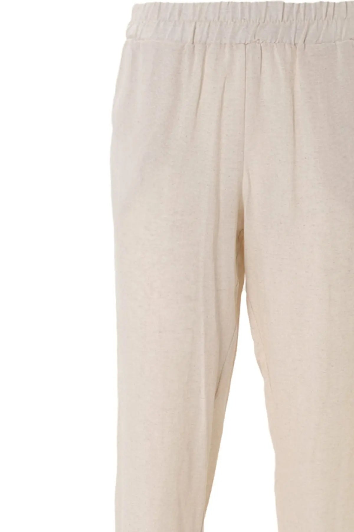 Bej Keten Pantolon Silk and Cashmere