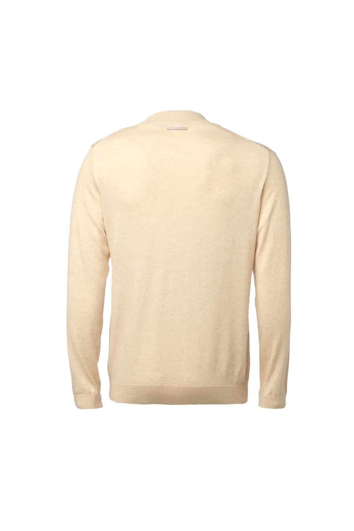 Bej Melanj & More Clark Erkek Yarım Balıkçı Yaka Uzun Kollu Triko Silk and Cashmere