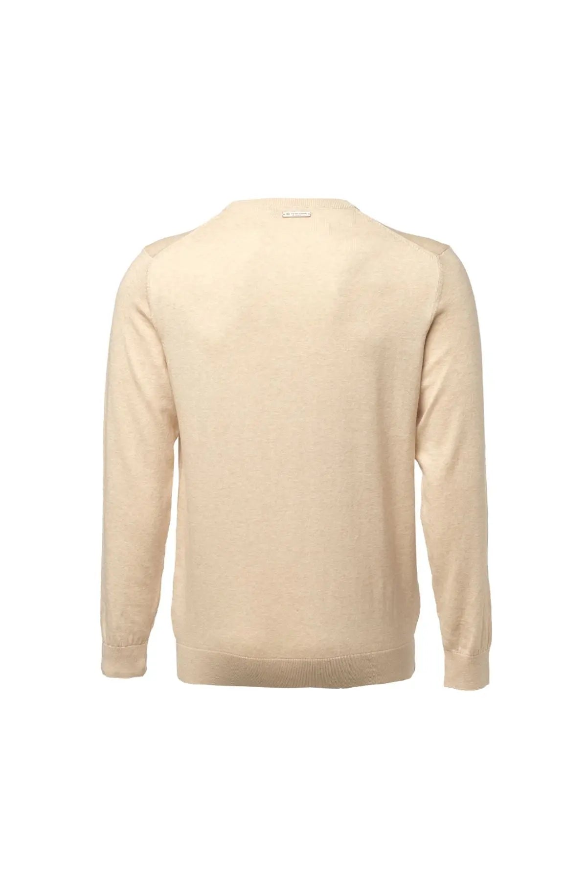 Bej Melanj & More Clark Erkek Yuvarlak Yaka Uzun Kollu Erkek Triko Silk and Cashmere