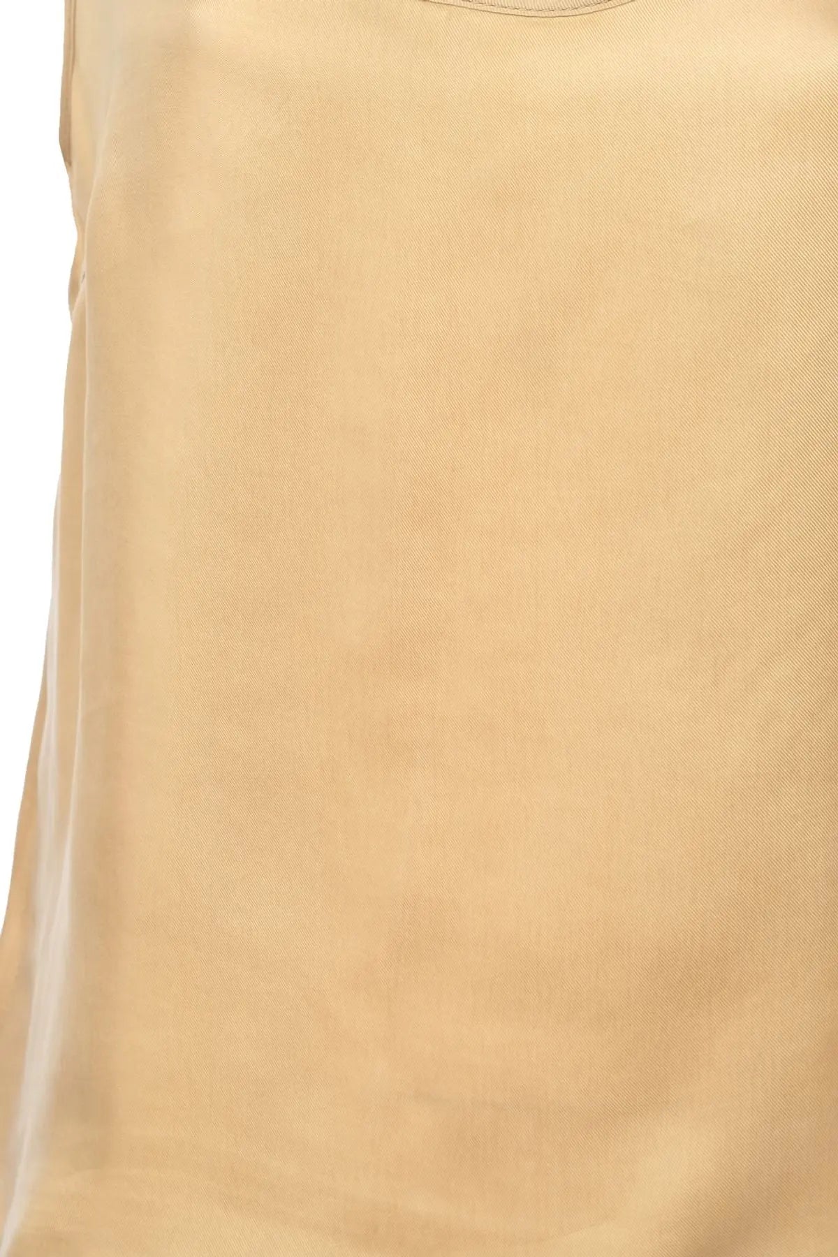 Bej & More Clara Yuvarlak Yaka Kolsuz Kupro Bluz Silk and Cashmere