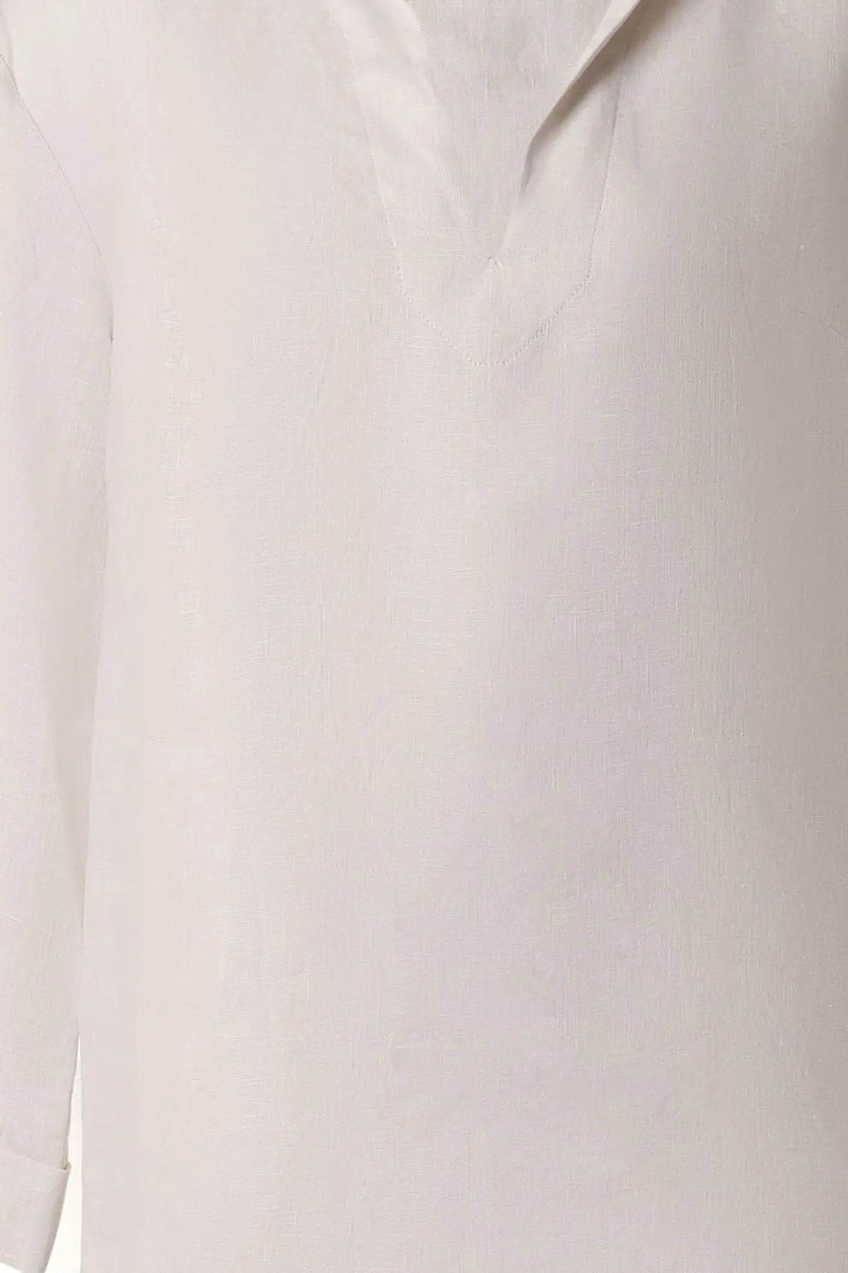 Bej & More Rosella V Yaka Uzun Kollu Tunik Silk and Cashmere