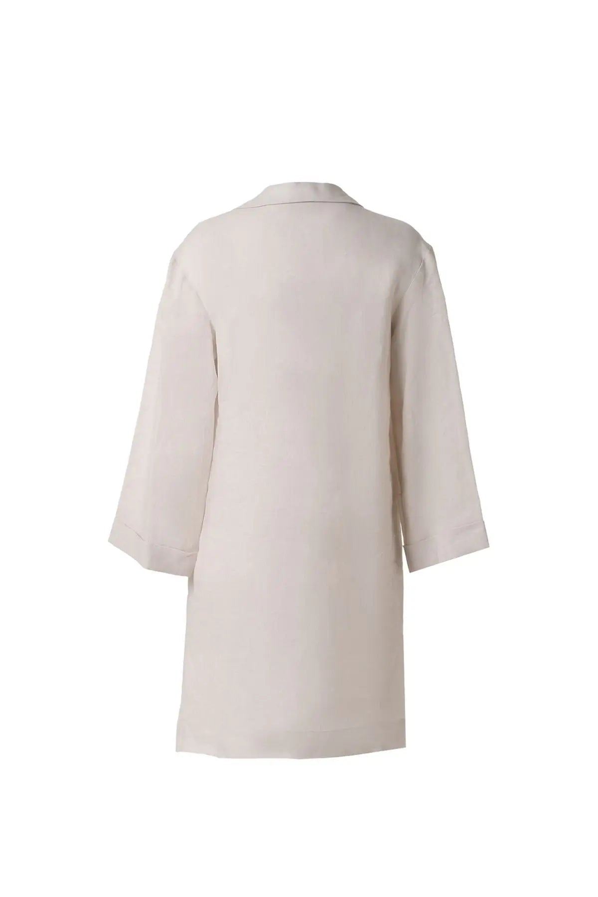 Bej & More Rosella V Yaka Uzun Kollu Tunik Silk and Cashmere