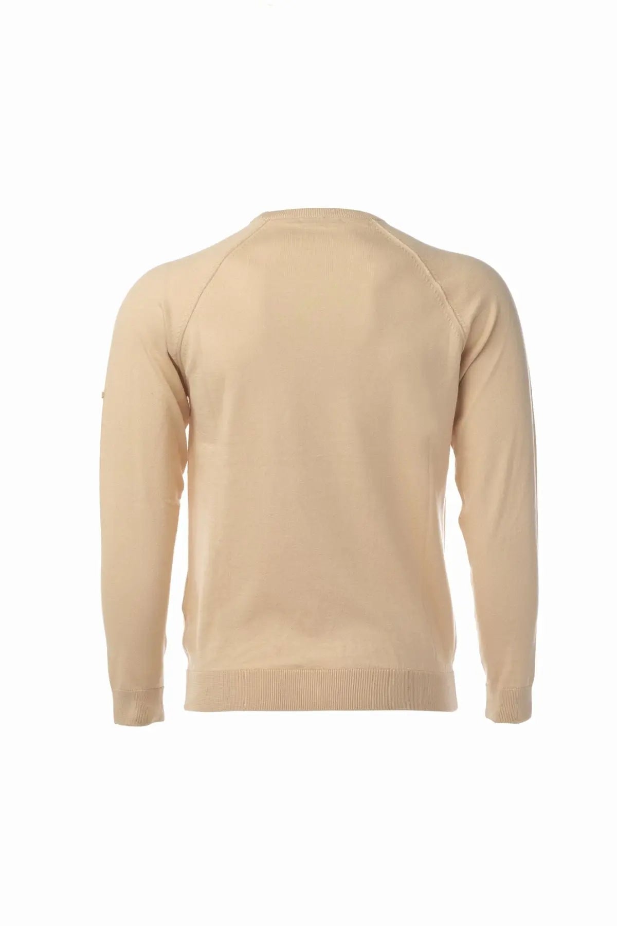 Bej pek Pamuk Quentin  Yuvarlak Yaka Reglan Uzun Kollu Erkek  Triko Silk and Cashmere