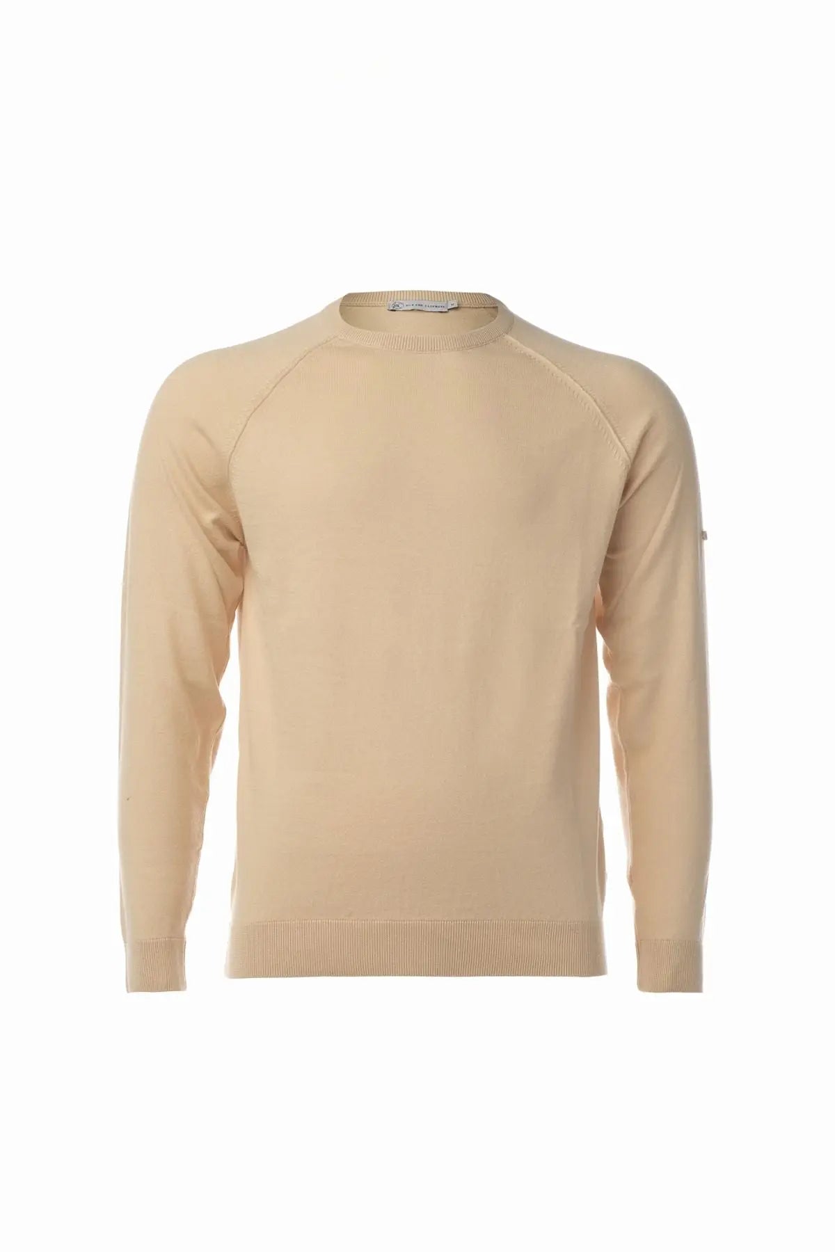 Bej pek Pamuk Quentin  Yuvarlak Yaka Reglan Uzun Kollu Erkek  Triko Silk and Cashmere