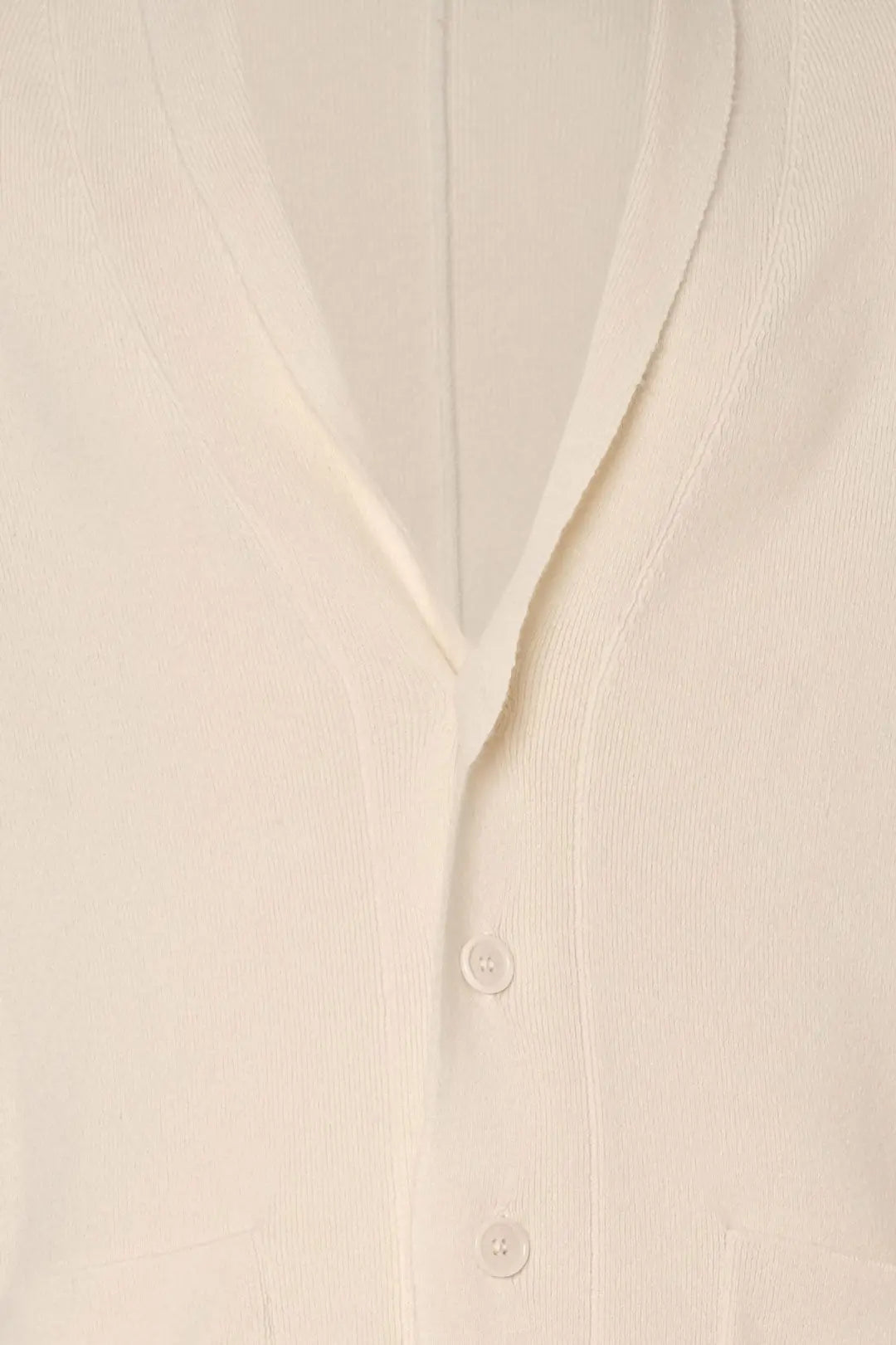 Beyaz Fabio Yün V Yaka Triko Uzun Kollu Erkek Hrka Silk and Cashmere