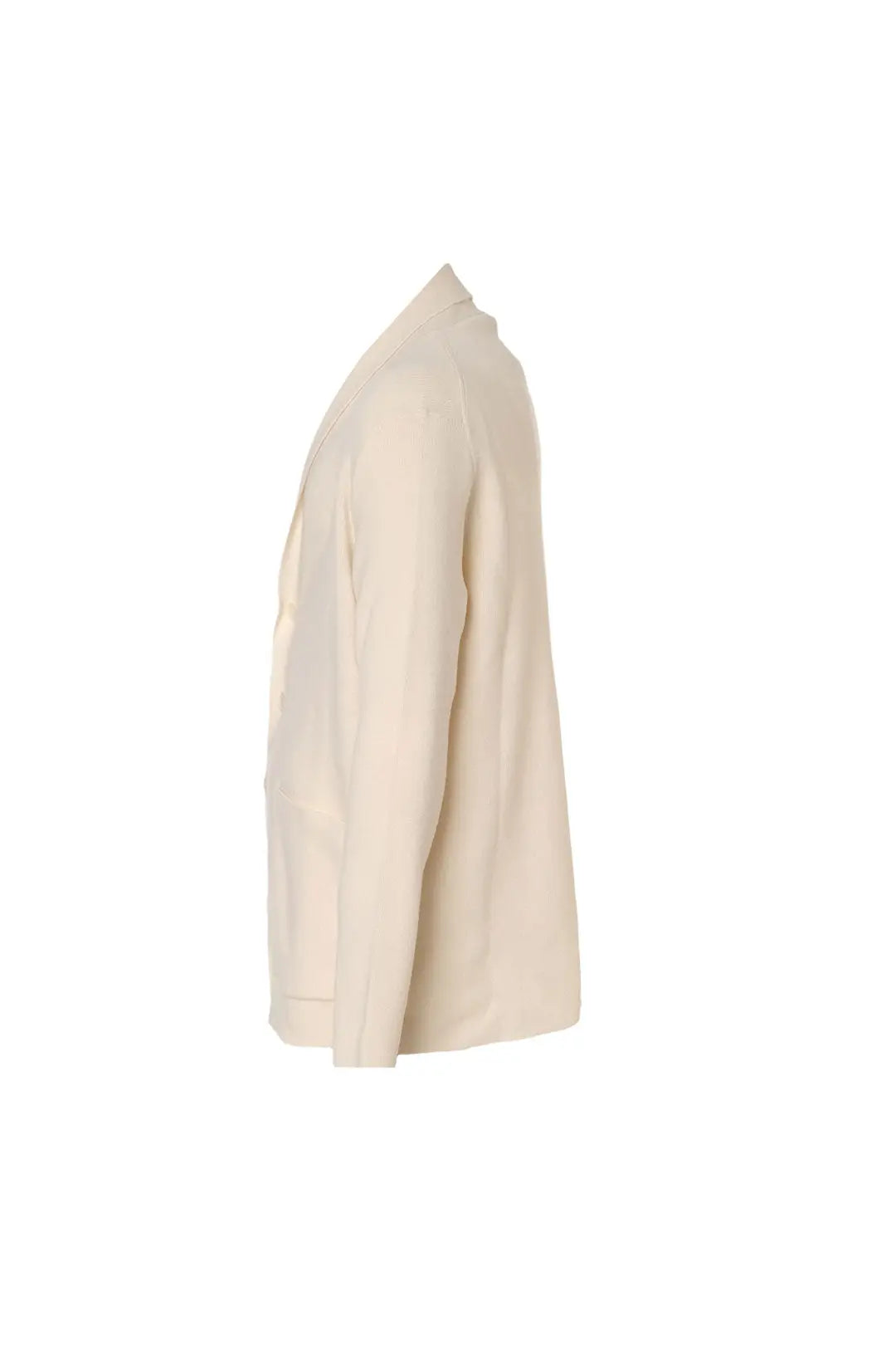 Beyaz Fabio Yün V Yaka Triko Uzun Kollu Erkek Hrka Silk and Cashmere