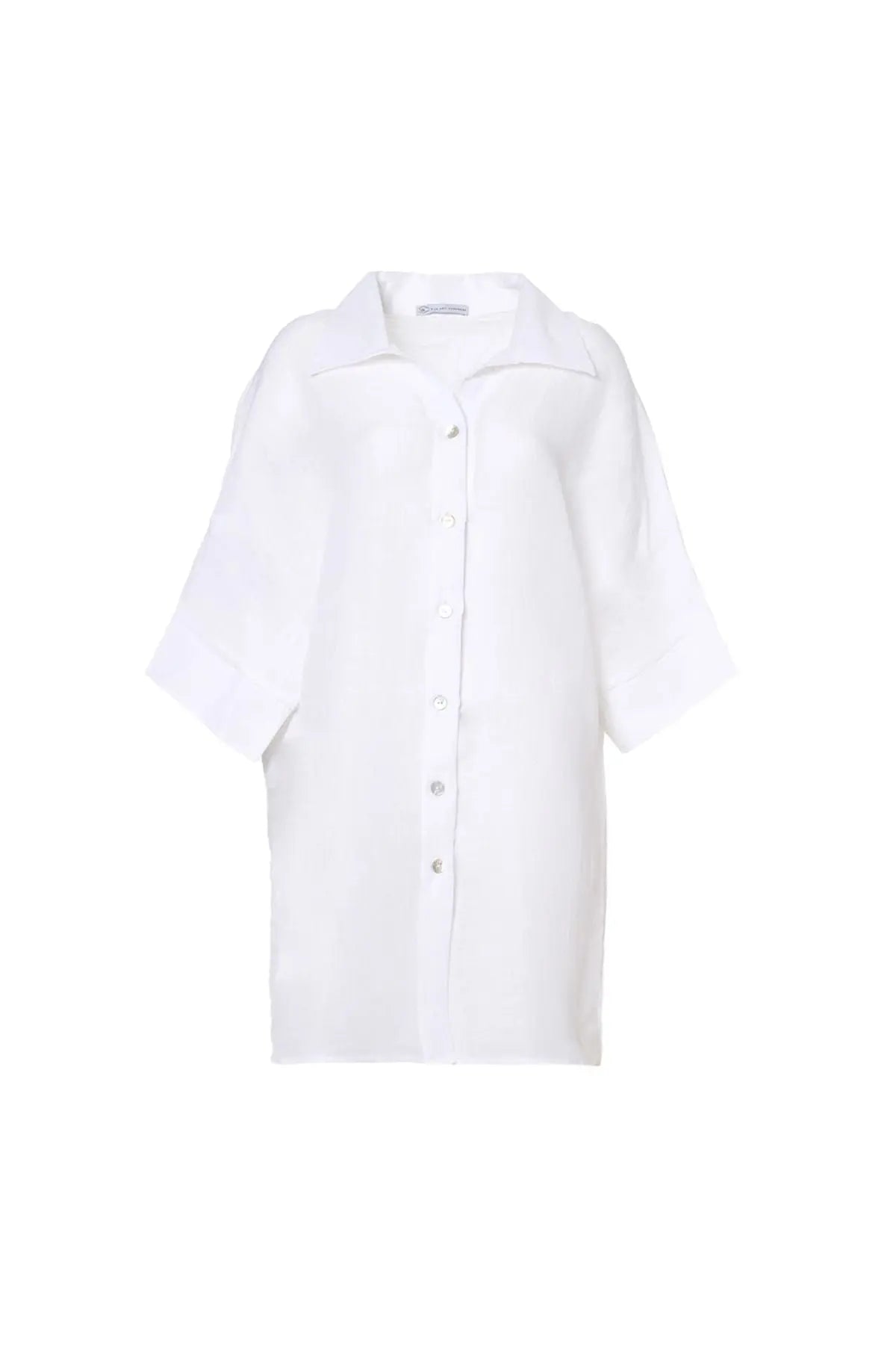 Beyaz Sandra Truvakar Kollu Gömlek Tunik Silk and Cashmere