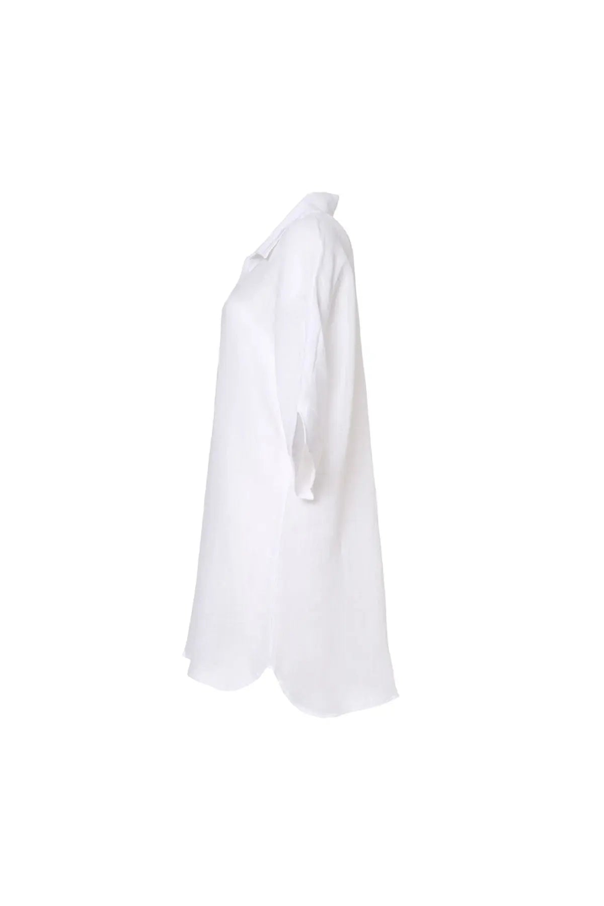 Beyaz Sandra Truvakar Kollu Gömlek Tunik Silk and Cashmere