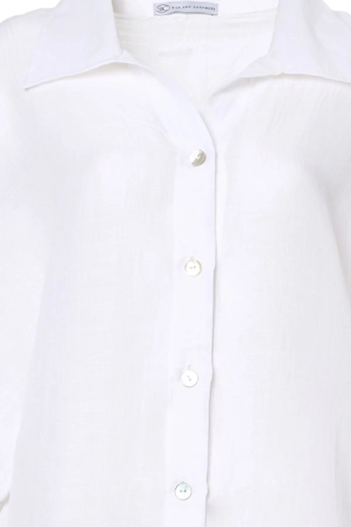 Beyaz Sandra Truvakar Kollu Gömlek Tunik Silk and Cashmere