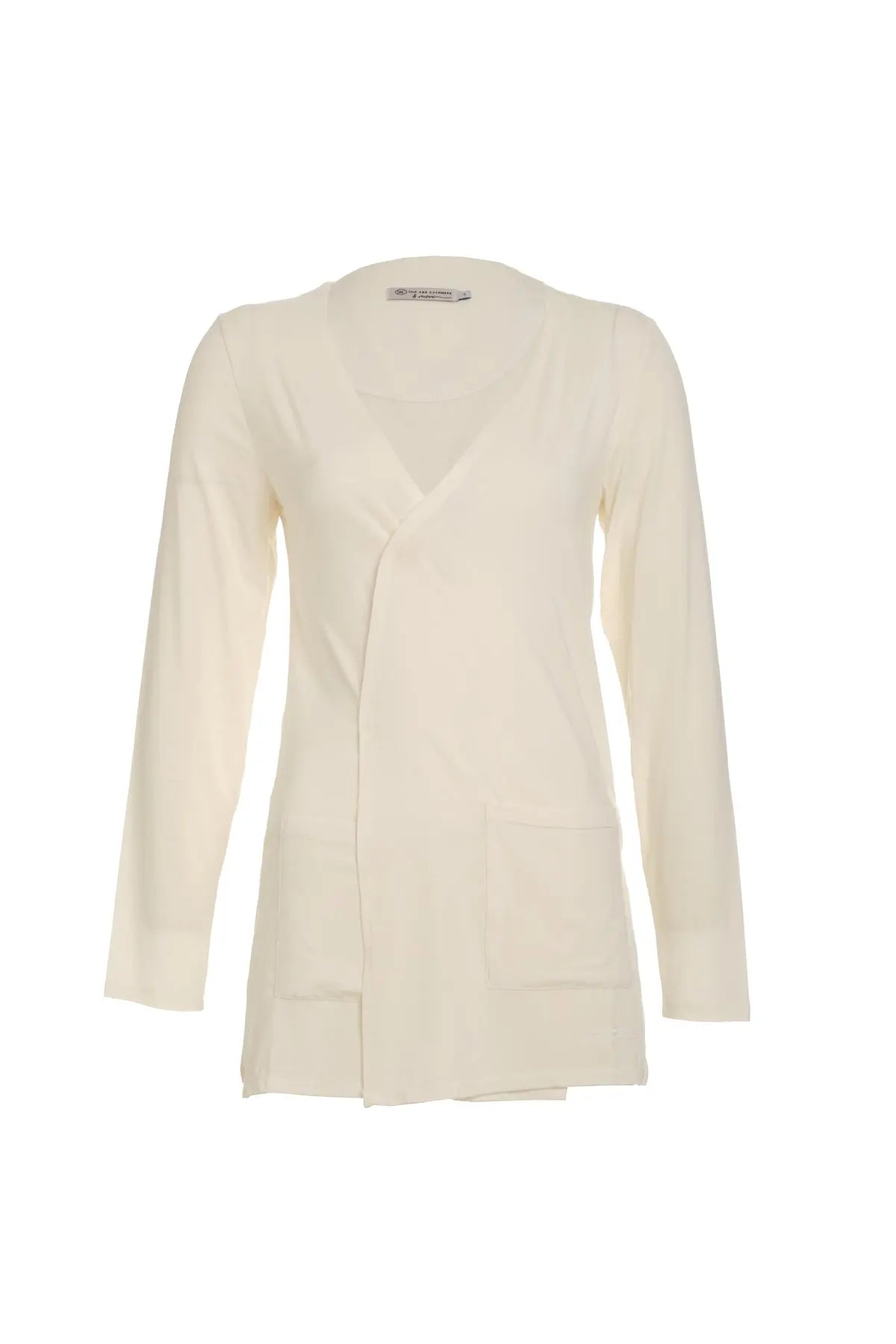 Beyaz & More Tracy Süper Yumuşak Modal Uzun Kollu Tişört Hırka Silk and Cashmere