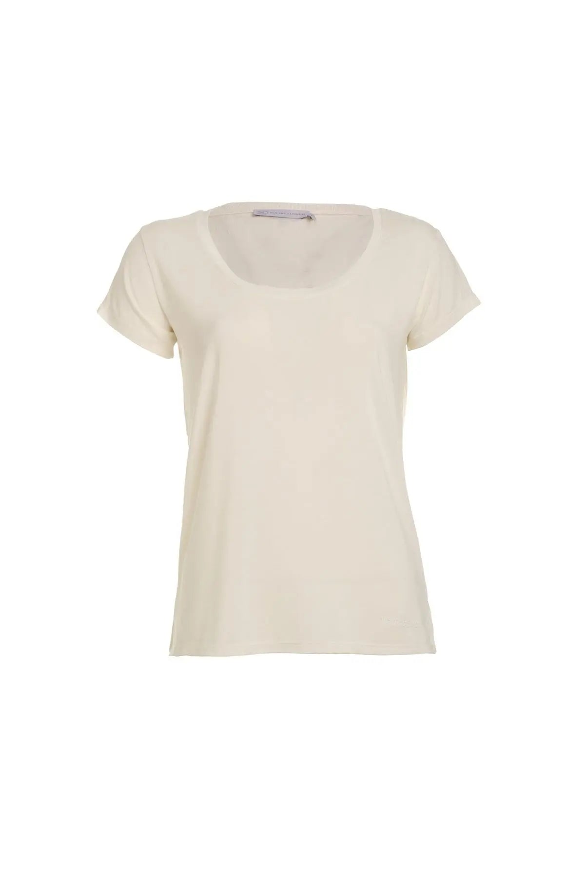 Beyaz & More Tracy Yuvarlak Yaka Kısa Kollu Rahat Kesim Modal Tişört Silk and Cashmere