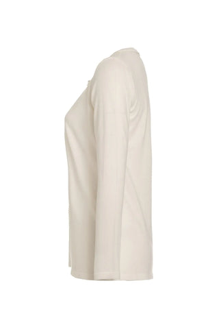 Beyaz & More Venüs Sunî İnci Detaylı İnce Triko Hırka Silk and Cashmere